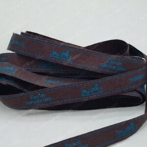 HERMÈS Eau de Narcisse Bleu Ribbon Five (5) Yards Continuous ½″ Brown/Blue